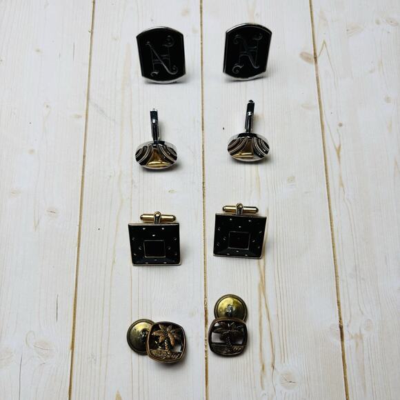 4 Pairs of Vintage Cufflinks. All In Nice Condition. Great Value. See Pics - Picture 1 of 10